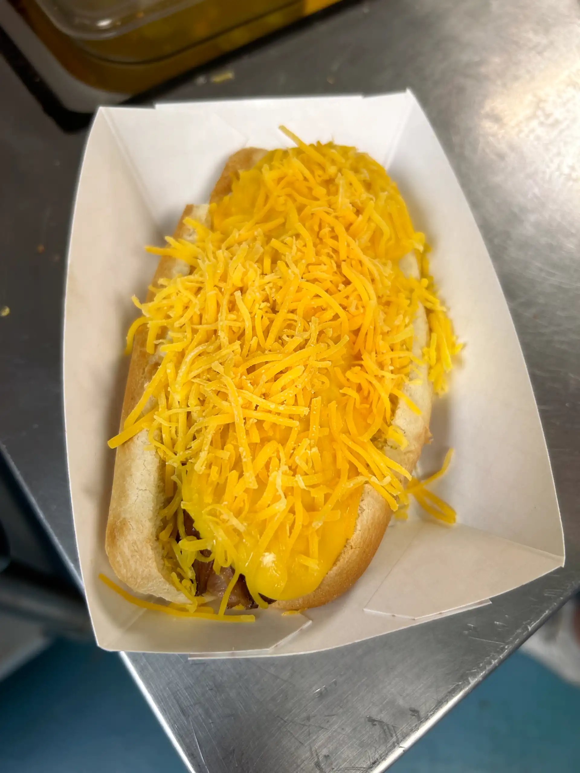 Smoked All Beef 1/4 lb. Wien with Nacho Cheese and Shredded Cheese