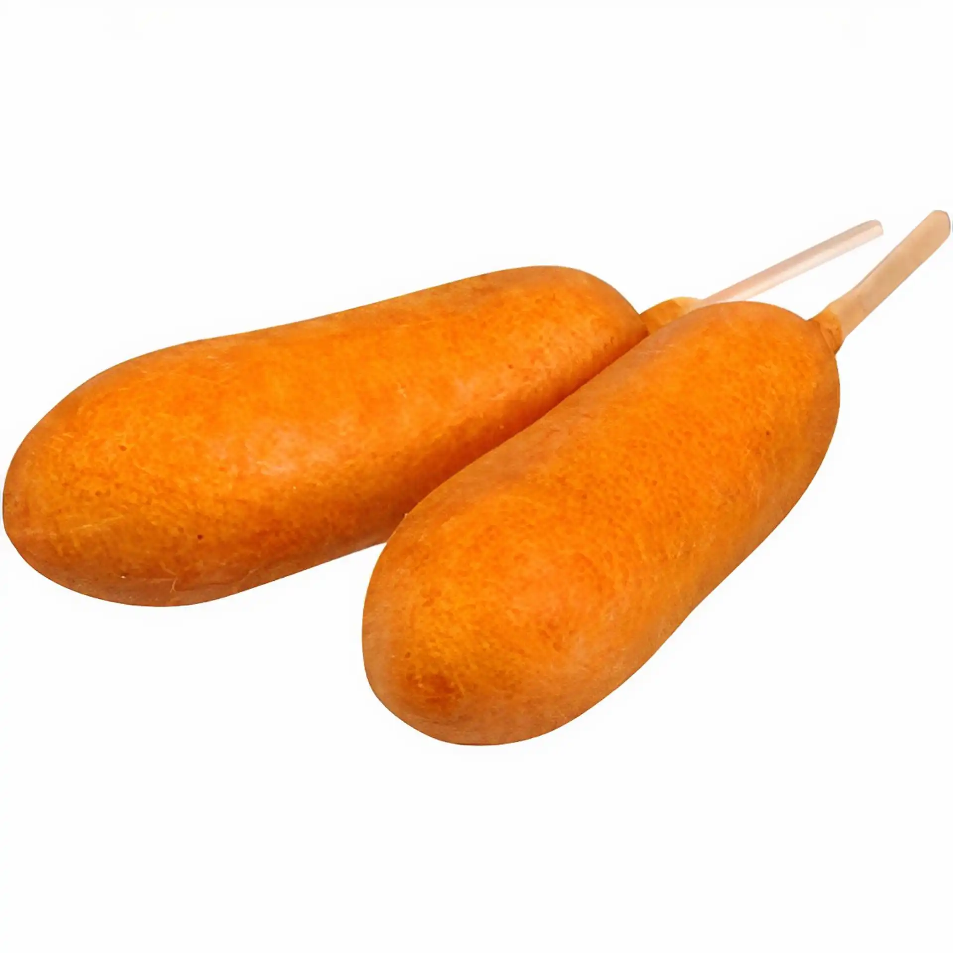 Battered corn dog deep fried to perfection